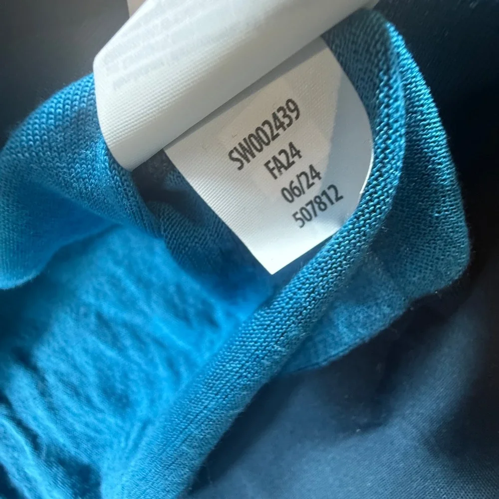SmartWool IntraKnit Men's Thermal Base Layer Merino Wool Quarter Zip Teal XL